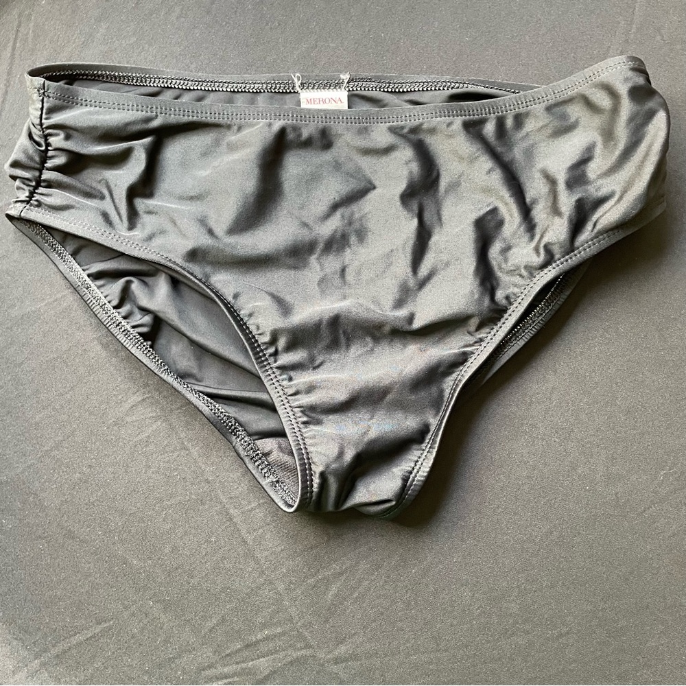 MERONA plain black bikini bottoms swimsuit Size S